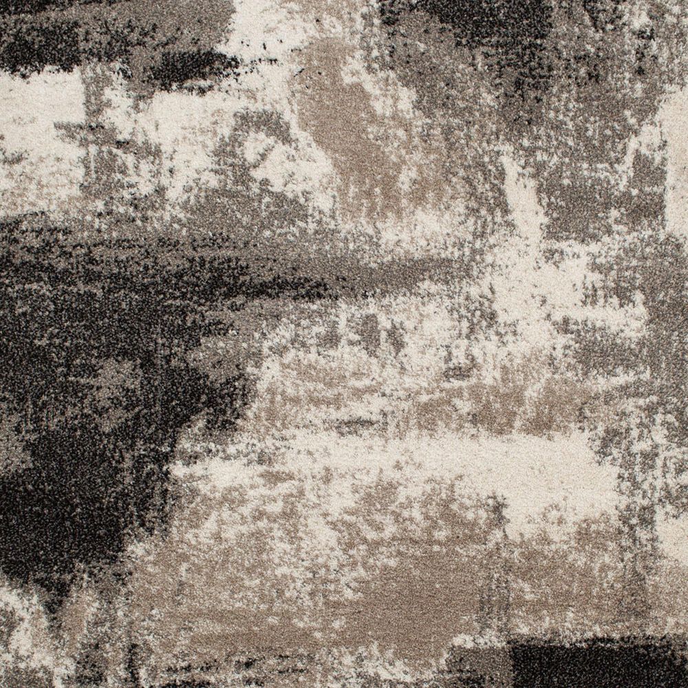Central Oriental Tulsa Brunsville 7&#39;10&quot; x 9&#39;10&quot; White Sand and Armor Grey Area Rug, , large
