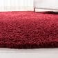 Safavieh August Shag 6"7" Round Burgundy Area Rug, , large