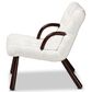 Baxton Studio Eisa Accent Chair in White, , large