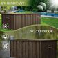 HOMLUX 160-Gallon Outdoor Storage Deck Box in Dark Brown, , large