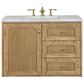James Martin Vanities Laurent 36" Single Bathroom Vanity in Light Natural Oak with 3 cm Victorian Silver Quartz Top and Rectangular Sink, , large