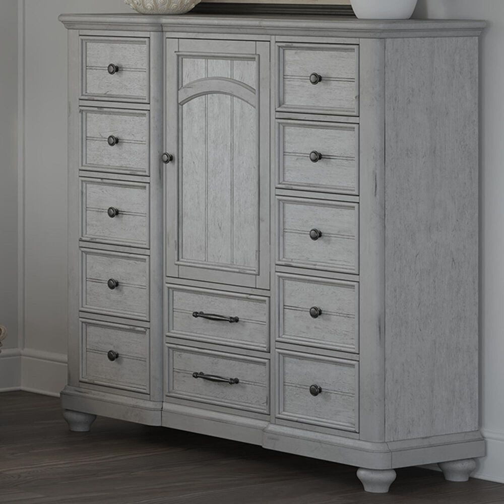 Golden Wave Furniture New Haven 12-Drawer Master Chest in Oyster Shell, , large