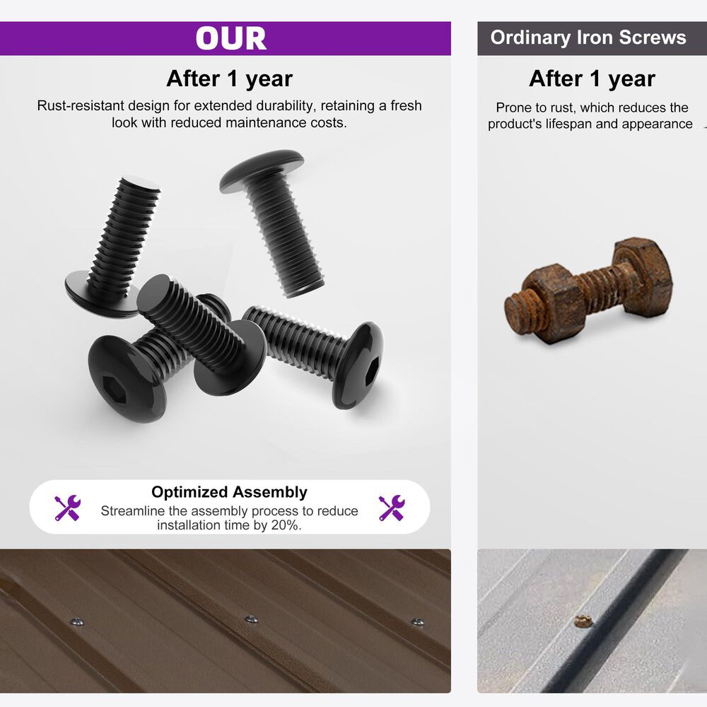 HOMLUX 12' x 14' Outdoor Hardtop Gazebo in Brown, , large