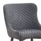 Tov Furniture Draco Velvet Chair in Grey, , large