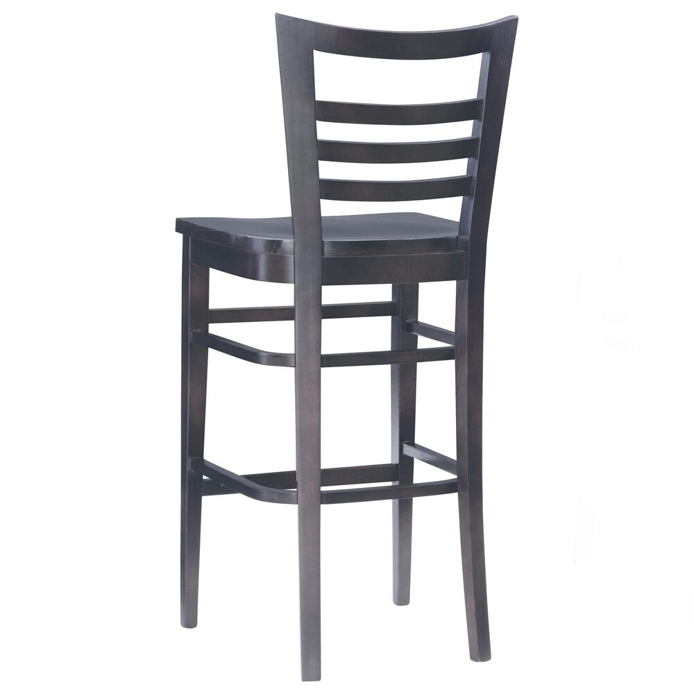 Linon Home Decor Blairmont Bar Stool in Deep Brown Stain, , large