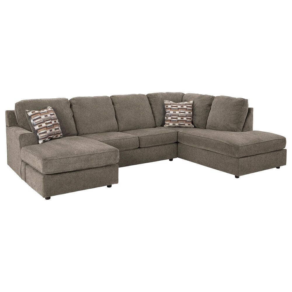 Ashley OPhannon 2-Piece U-Shaped Sectional with Left Facing Chaise and Right Facing Corner Chaise in Putty, , large