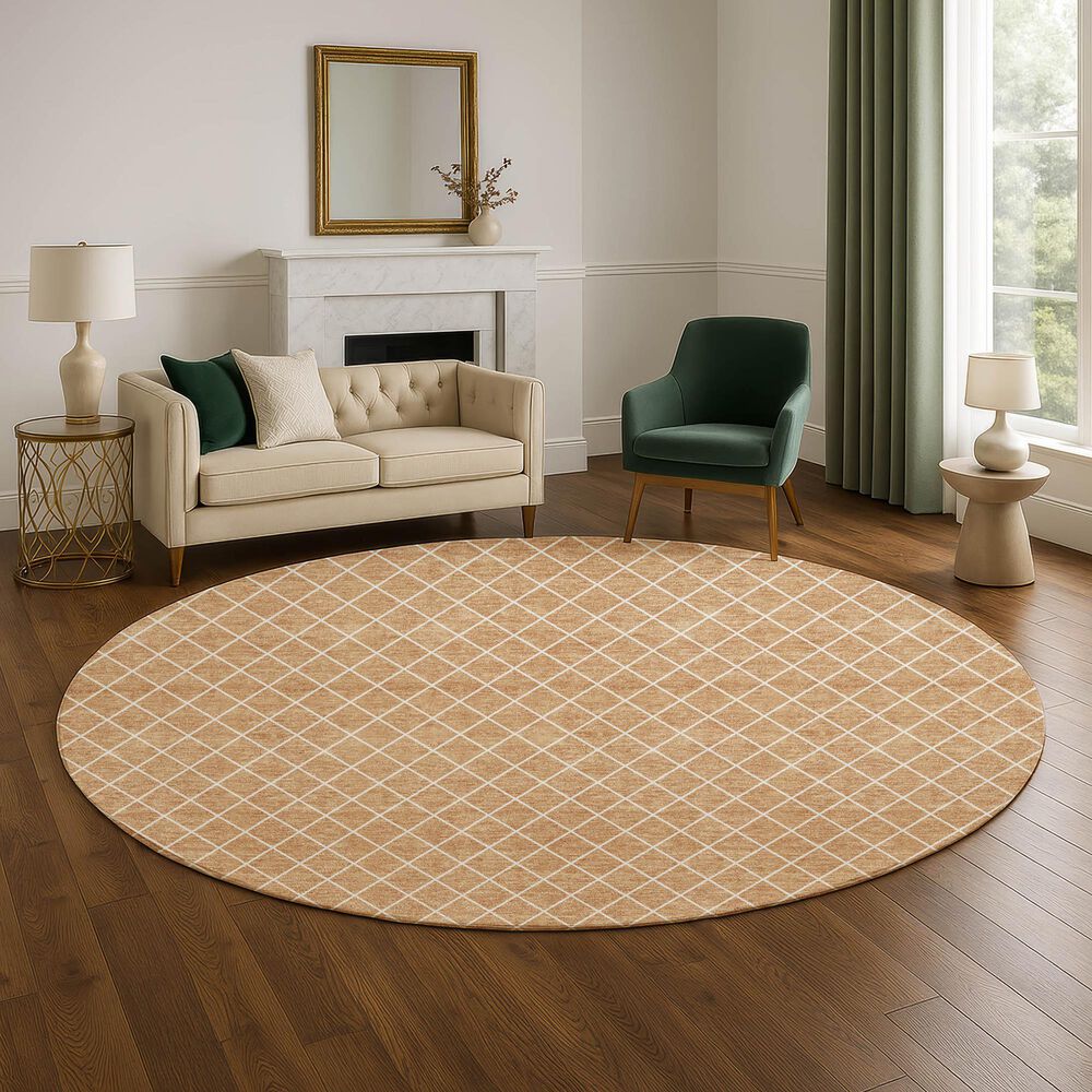 Dalyn Rug Company The Reserve TR15 Copper 8&#39; Round Indoor/Outdoor Area Rug, , large