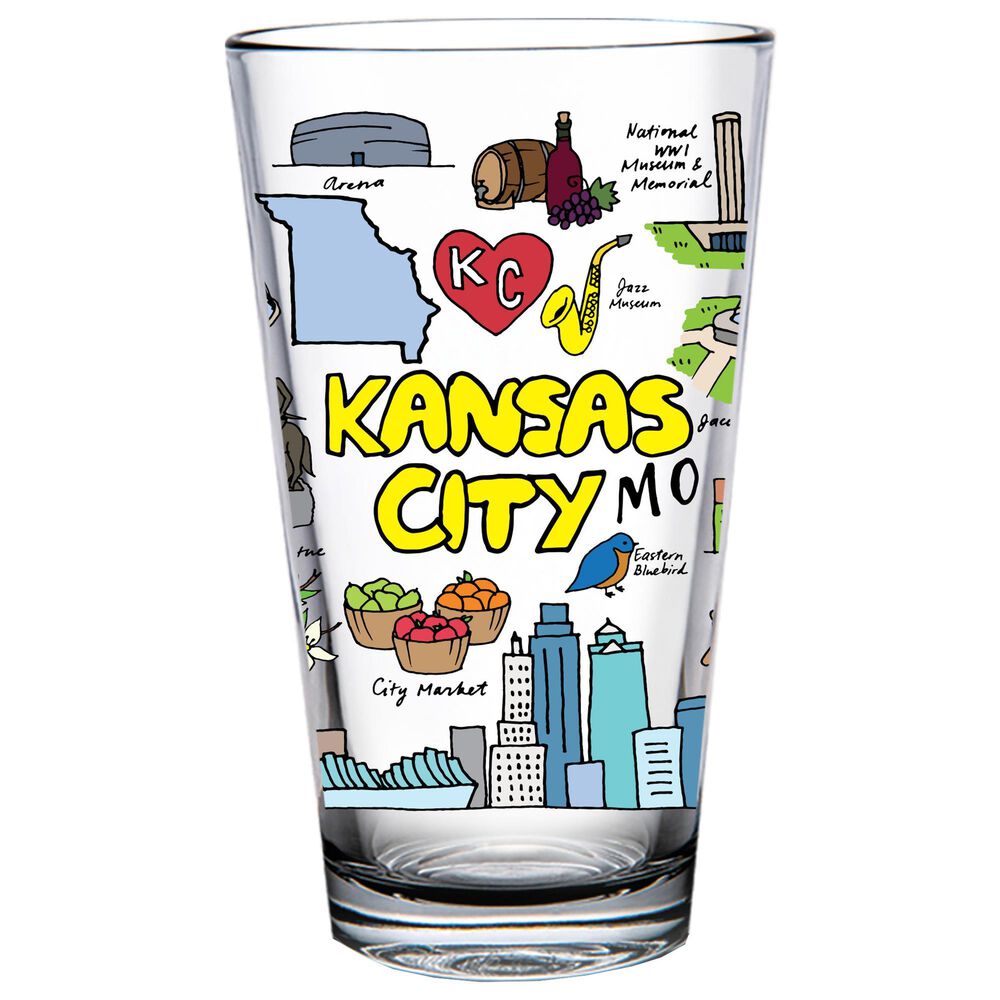 1 Brilliant Gift Wanderer Kansas City MO 16 Oz Pint Glass, , large