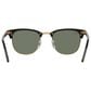 Rayban Glasses Clubmaster Classic Sunglasses with G-15 Green Lenses in Polished Black and Gold, , large