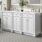 James Martin Bristol 72" Double Bathroom Vanity Cabinet in Bright White, , large