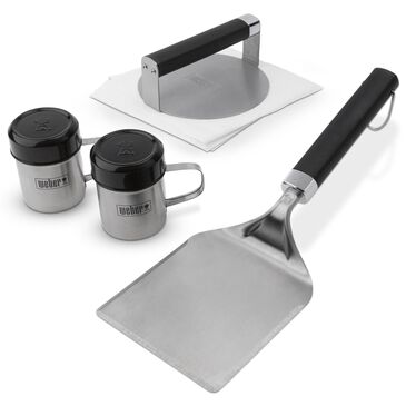 Weber Smashed Burger Set in Stainless Steel, , large