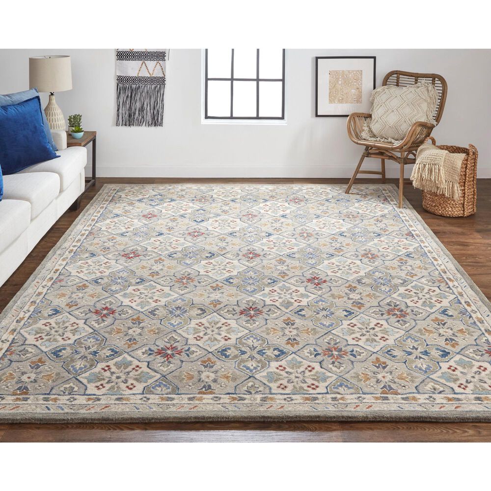 Feizy Rylan 10&#39; x 14&#39; Gray and Multicolor Area Rug, , large