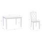 Linon Home Decor Hamlet 5-Piece Rectangular Dining Set in White, , large