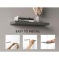 Hearth and Haven Ecco32" Floating Wall Shelf with Concealed Mounting in Gray (Set of 2), , large