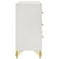 Pacific Landing Lucia 6-Drawer Dresser in White and Gold, , large