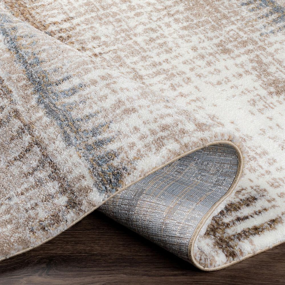 Surya Portofino Cream, Taupe, Tan, Light Slate, Medium Brown and Light Blue 5&#39;3&quot; x 7&#39; Area Rug, , large