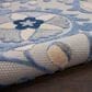 Nourison Aloha ALH17 4" Round Blue and Grey Indoor/Outdoor Area Rug, , large