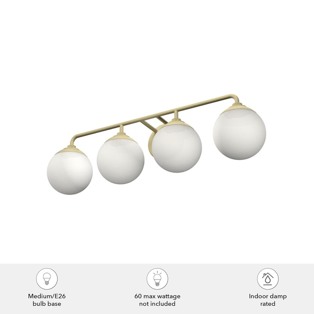 Hunter Hepburn 4-Light Vanity in Painted Modern Brass, , large