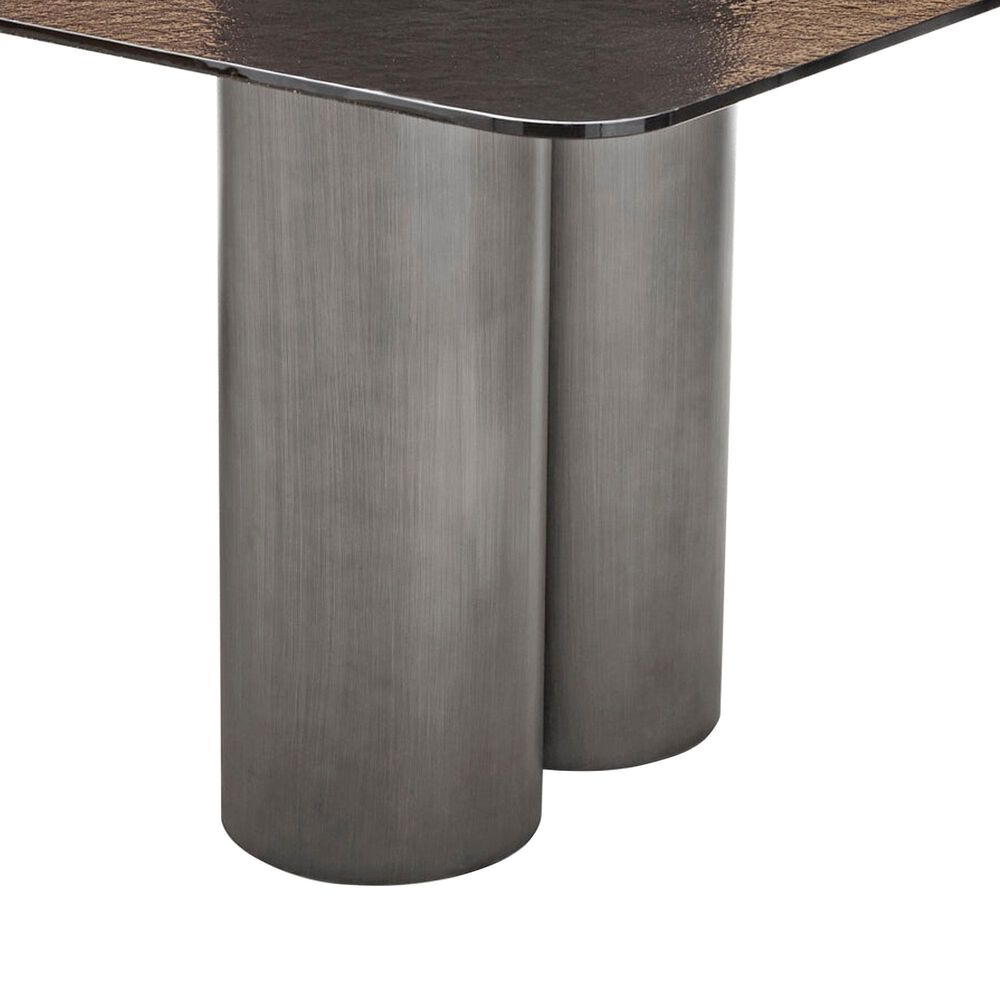 Casabianca Home Luca Dining Table - Smoked Base/Wave Glass, , large