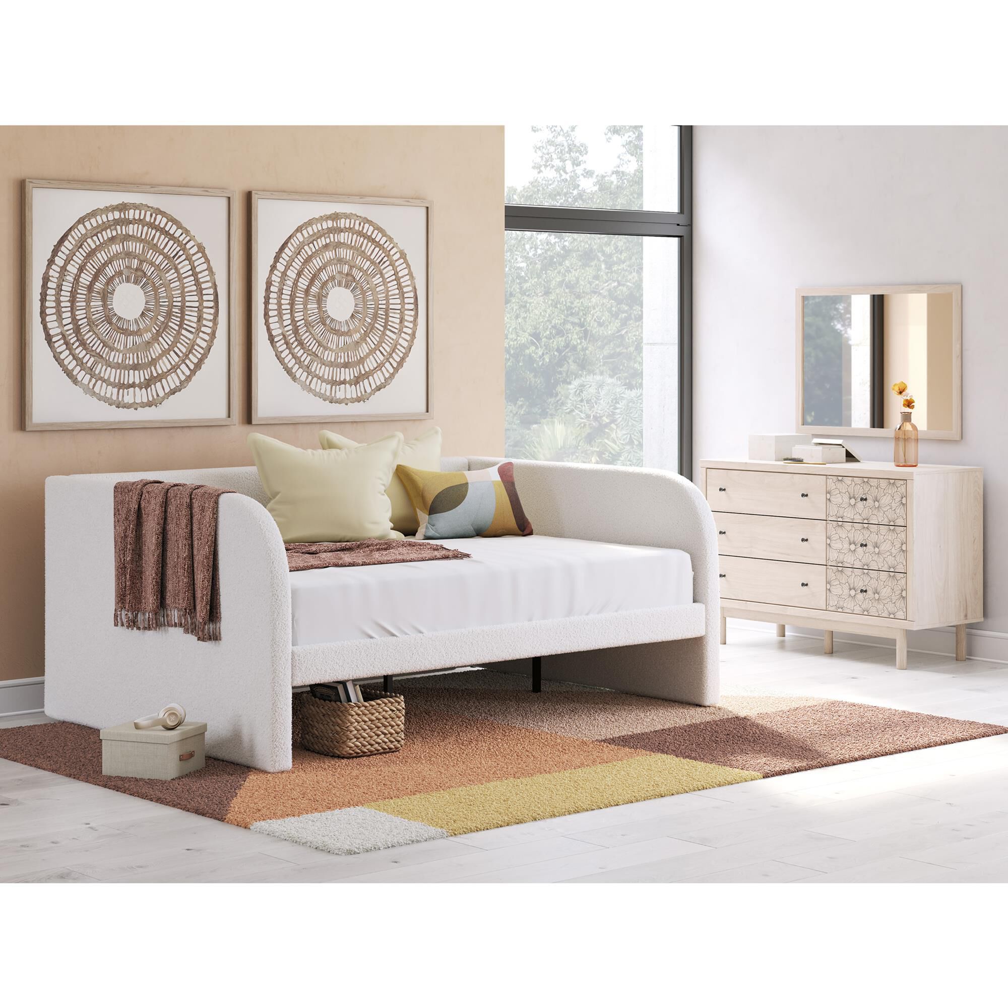 Ashley Arloster Full Upholstered Day Bed in White