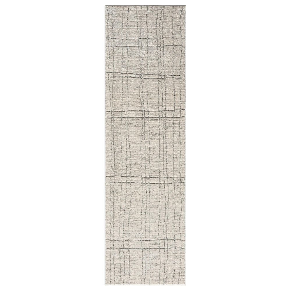 Nourison Andes AND03 2"2" x 7"6" Ivory and Grey Runner, , large