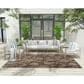 Nourison Garden Oasis Floral Mocha 6" x 9" Indoor/Outdoor Area Rug, , large