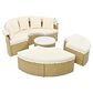 HOMLUX Patio Furniture Round Outdoor Sectional Sofa Set in Beige, , large