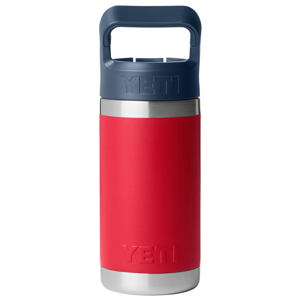 YETI Rambler Jr. 12 Oz Kids Water Bottle with Straw Cap in Red, Navy and Badge, , large