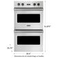 Viking Range 30" Electric Double Wall Oven in Stainless Steel, , large