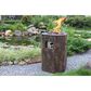 Elementi Fire Basalt Hexagon Liquid Propane Fire Column in Brown, , large