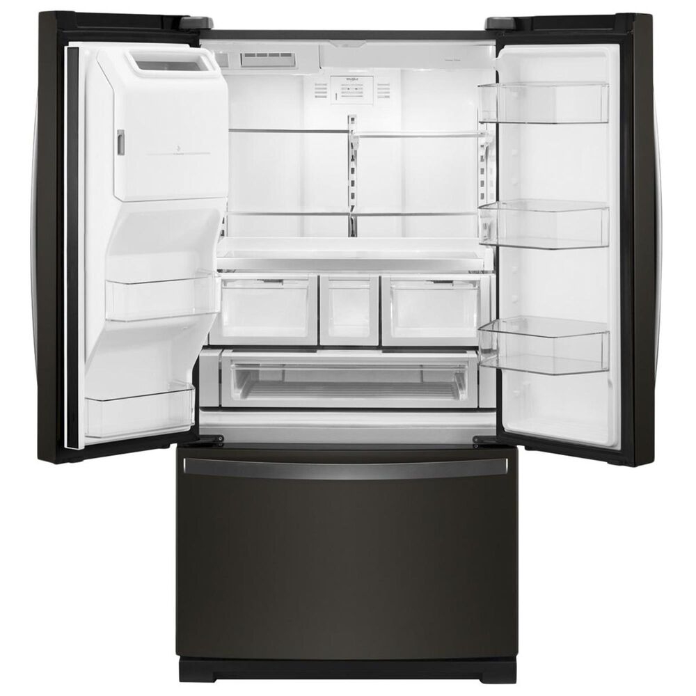Whirlpool 27 Cu. Ft. 36&quot; French Door Refrigerator in Black Stainless, , large