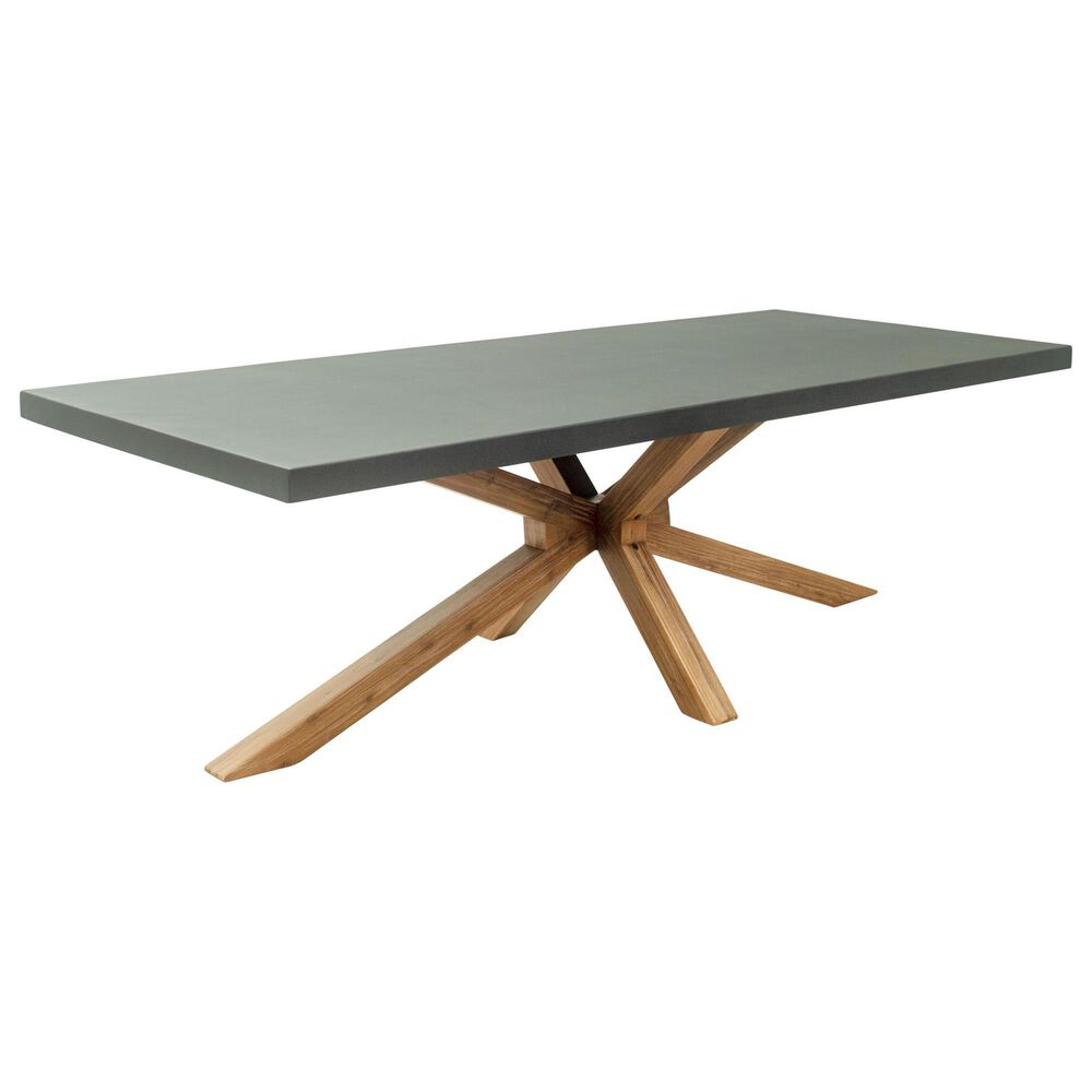 Zuo Modern Suan 95" Rectangular Dining Table Gray and Natural - Table Only, , large