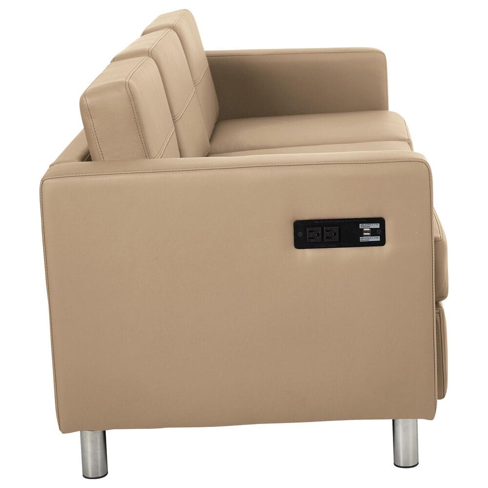 OSP Home Atlantic Stationary Sofa with Charging Station in Dillon Buff, , large