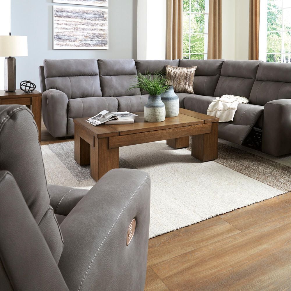 Ashley Next-Gen DuraPella 6-Piece Power Reclining Sectional in Slate, , large