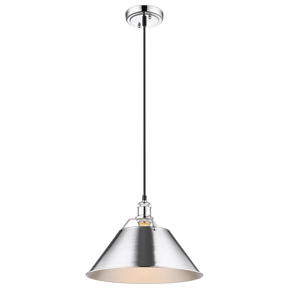 Golden Lighting Orwell 1-Light Wide Large Pendant in Chrome, , large