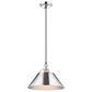Golden Lighting Orwell 1-Light Wide Large Pendant in Chrome, , large