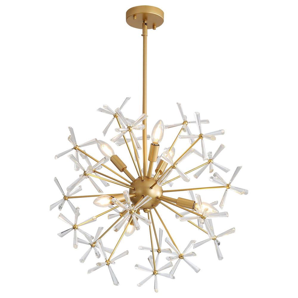 Golden Lighting Dandelion 6-Light Chandelier in Matte Gold, , large