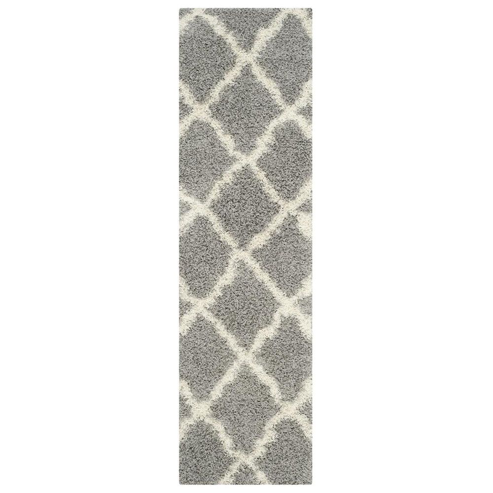 Safavieh Dallas Shag SGD257G-214 2"3" x 14" Grey/Ivory Runner, , large