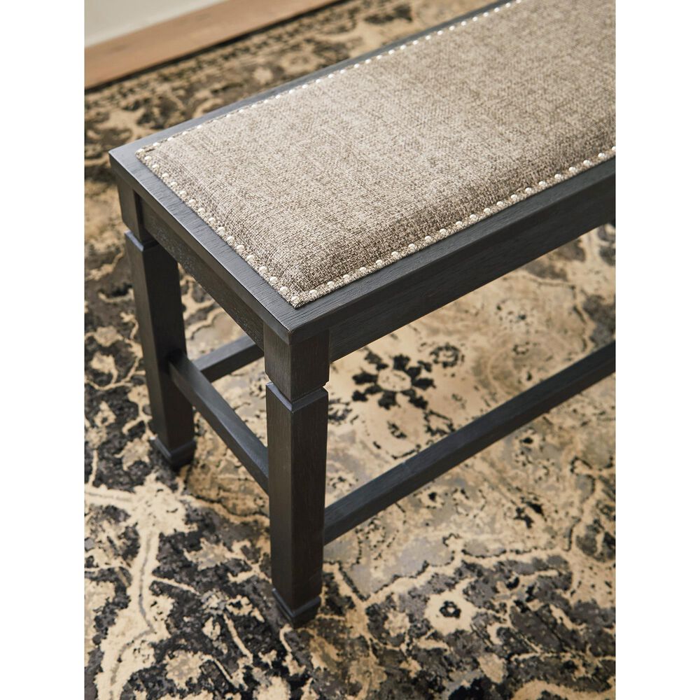 Ashley Tyler Creek Counter Height Bench in Grayish Brown, , large