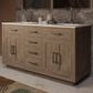 Lexora Home Abbey 60" Double Bathroom Vanity in Grey Oak with 2 cm White Cultured Marble Top and Rectangular Sinks, , large