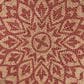 L&R Resources Synergy 54129RED 6" Round Tan and Raspberry Red Area Rug, , large