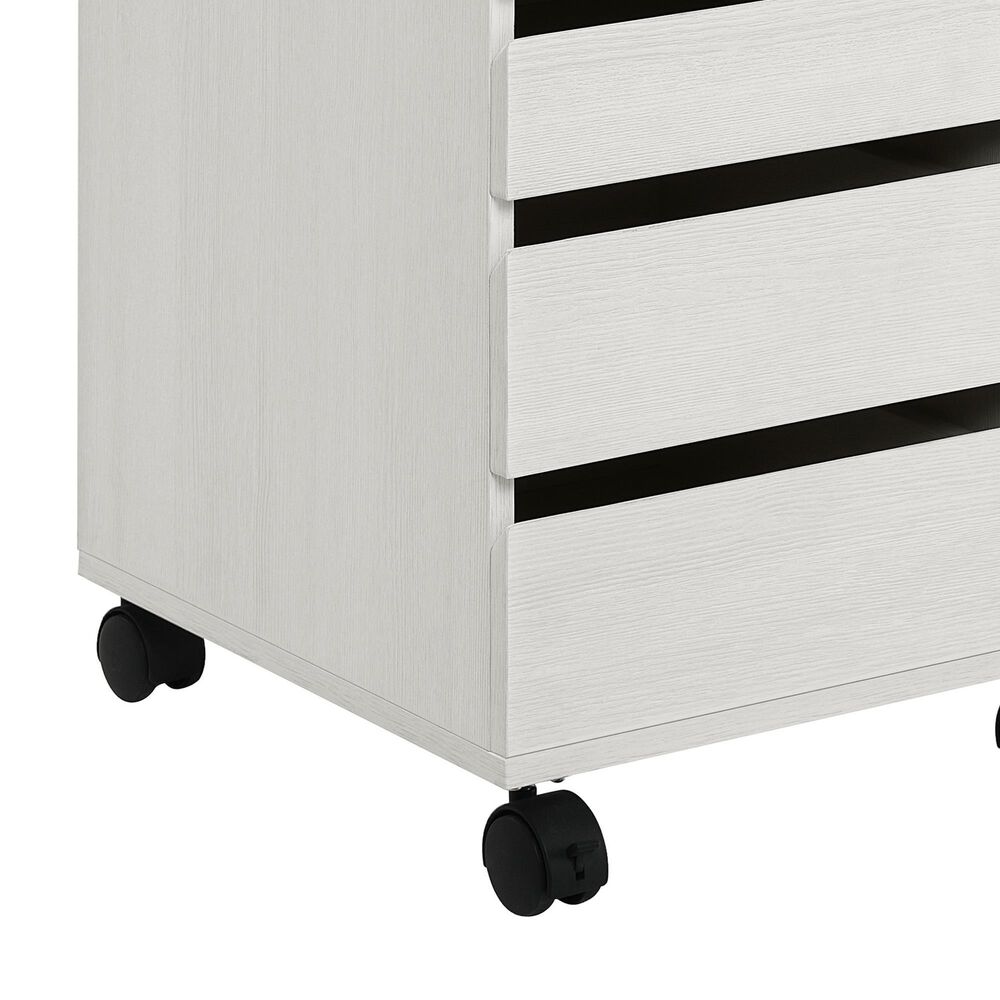 Valor Living Holly 4-Drawer Mobile Storage Cart in White Oak, , large