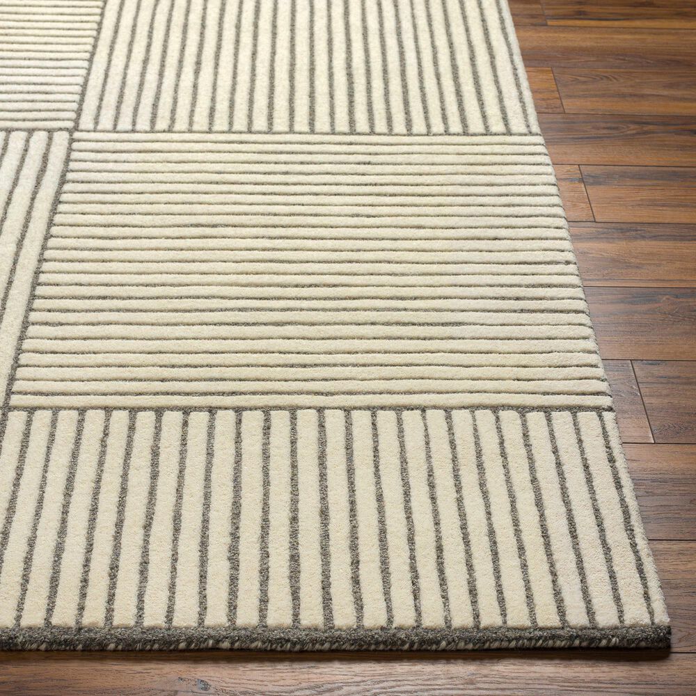 Surya Brook BKO2312 2&#39; x 3&#39; Charcoal and Beige Area Rug, , large