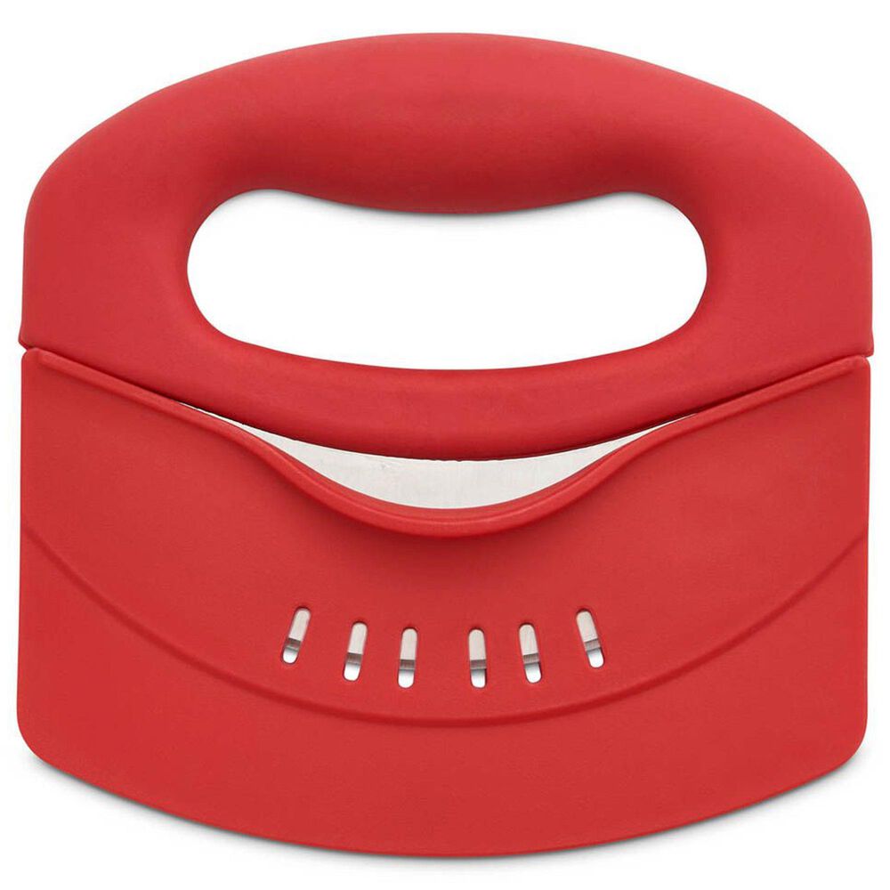 HIC Kitchen Soft-Grip Rocking Salad and Herb Chopper in Dark Red, , large