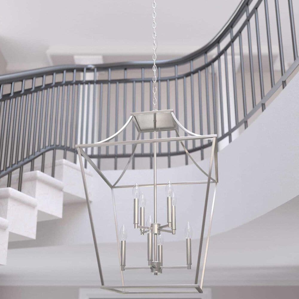 Hunter Laurel Ridge 8-Light Pendant Lantern in Brushed Nickel, , large