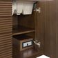 James Martin Vanities Myrrin 48" Vanity in Mid-Century Walnut with Single Hole and 3 cm White Zeus Quartz Top & Backsplash, , large