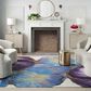 Nourison Prismatic 5"6" x 7"5" Blue Gold Area Rug, , large