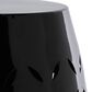 Hearth and Haven Lilac Outdoor Barrel End Table with Cylindrical Design in Black, , large