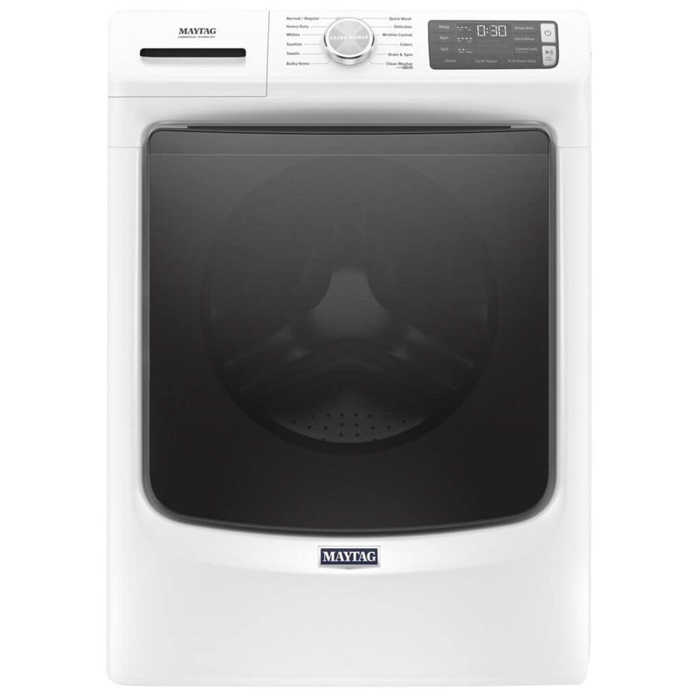 Maytag 4.8 Cu. Ft. Front Load Washer with Steam and a 7.3 Cu. Ft. Electric Dryer - White, , large
