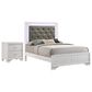 Crown Mark Lyssa Full Bed with Nightstand in White, , large